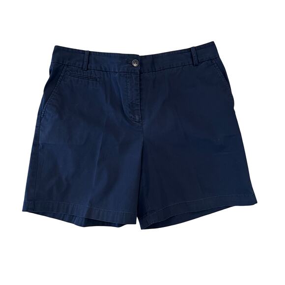 Talbots Women's Navy 7" Perfect Shorts - SIZE 12 - Picture 1 of 9